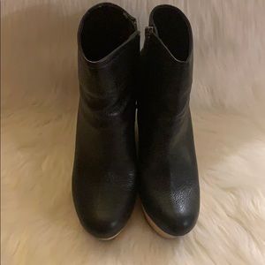 Black Kelsie Dagger Wedge Boots.